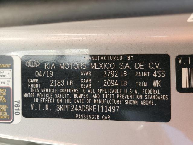 Photo 11 VIN: 3KPF24AD8KE111497 - KIA FORTE FE 