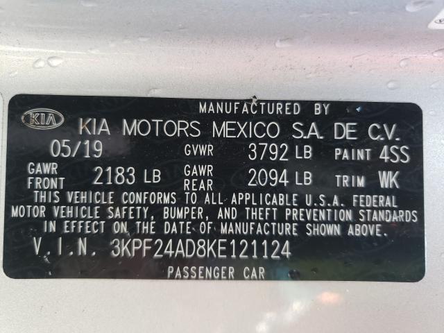 Photo 9 VIN: 3KPF24AD8KE121124 - KIA FORTE FE 