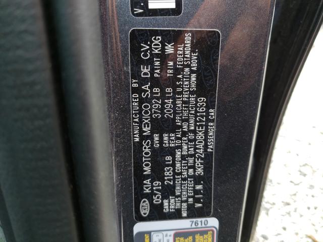 Photo 9 VIN: 3KPF24AD8KE121639 - KIA FORTE FE 