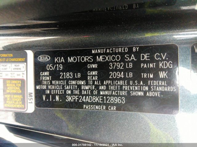 Photo 8 VIN: 3KPF24AD8KE128963 - KIA FORTE 