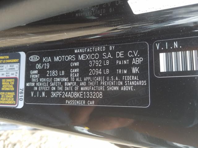 Photo 9 VIN: 3KPF24AD8KE133208 - KIA FORTE FE 