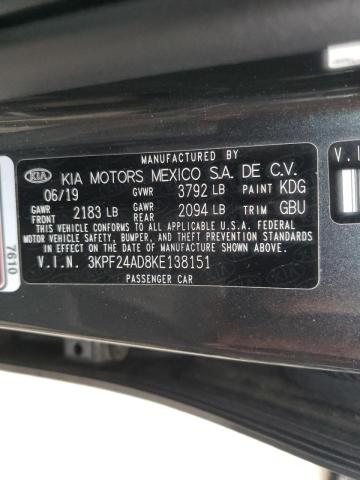 Photo 9 VIN: 3KPF24AD8KE138151 - KIA FORTE FE 