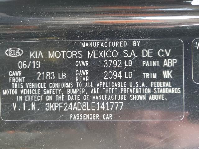 Photo 9 VIN: 3KPF24AD8LE141777 - KIA FORTE FE 