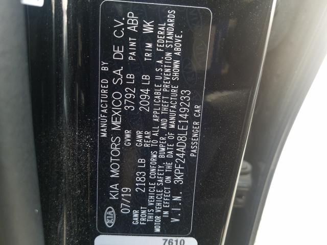 Photo 9 VIN: 3KPF24AD8LE149233 - KIA FORTE FE 