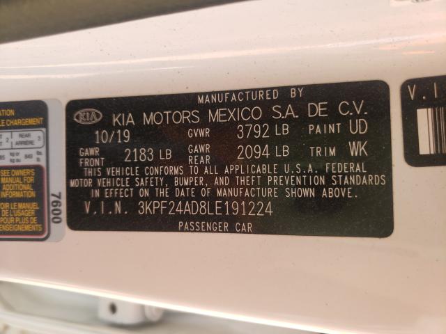 Photo 9 VIN: 3KPF24AD8LE191224 - KIA FORTE FE 