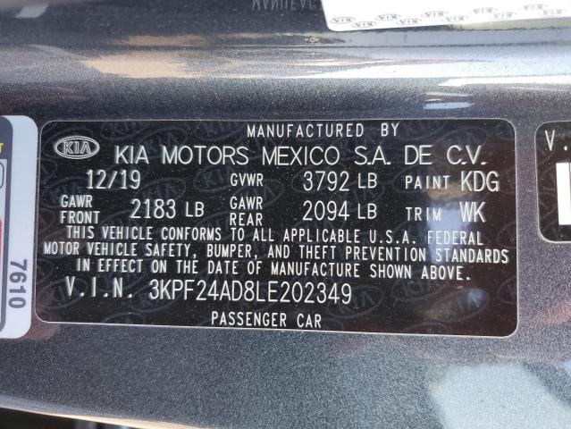 Photo 12 VIN: 3KPF24AD8LE202349 - KIA FORTE FE 