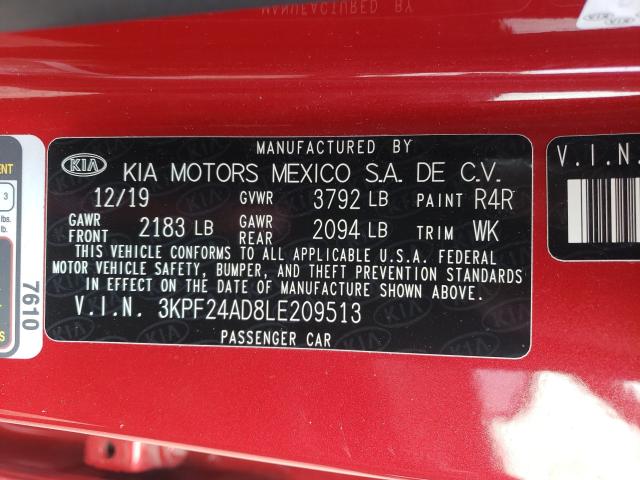 Photo 9 VIN: 3KPF24AD8LE209513 - KIA FORTE FE 