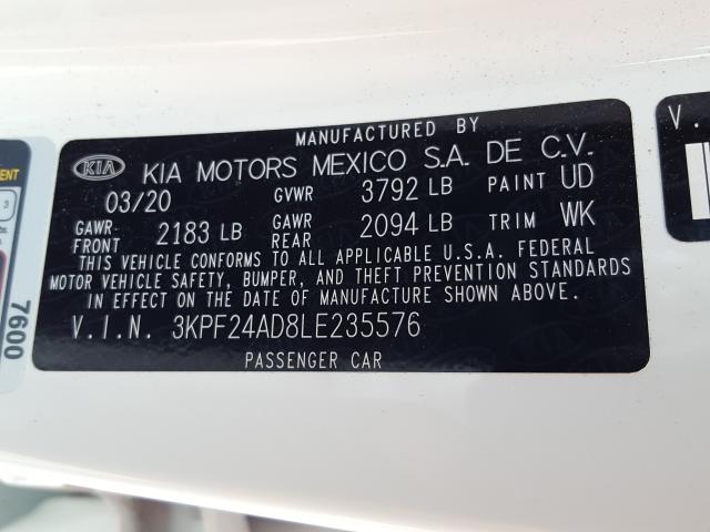 Photo 9 VIN: 3KPF24AD8LE235576 - KIA FORTE FE 