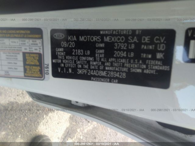 Photo 8 VIN: 3KPF24AD8ME289428 - KIA FORTE 