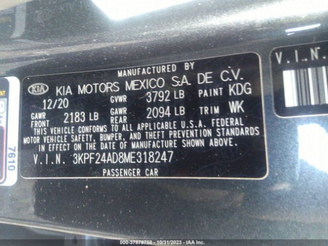 Photo 8 VIN: 3KPF24AD8ME318247 - KIA FORTE 