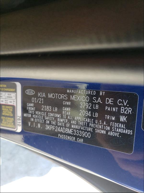 Photo 9 VIN: 3KPF24AD8ME333900 - KIA FORTE FE 