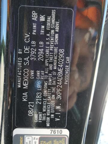 Photo 9 VIN: 3KPF24AD8ME402908 - KIA FORTE FE 