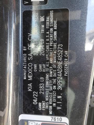 Photo 11 VIN: 3KPF24AD8NE485273 - KIA FORTE FE 