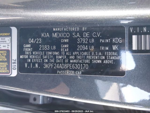 Photo 8 VIN: 3KPF24AD8PE630170 - KIA FORTE 