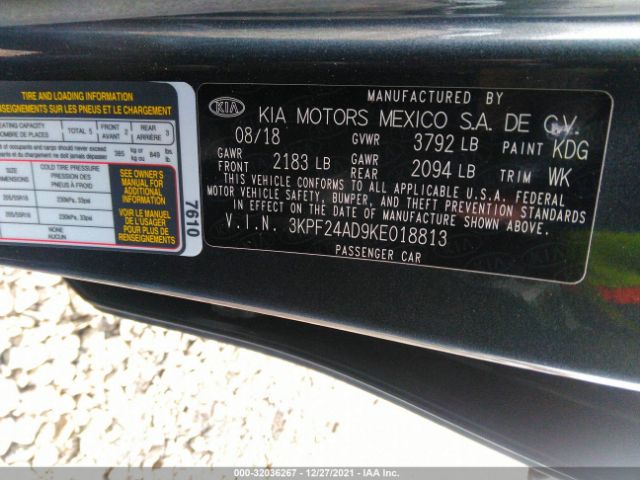 Photo 8 VIN: 3KPF24AD9KE018813 - KIA FORTE 