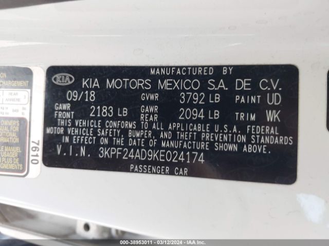 Photo 8 VIN: 3KPF24AD9KE024174 - KIA FORTE 