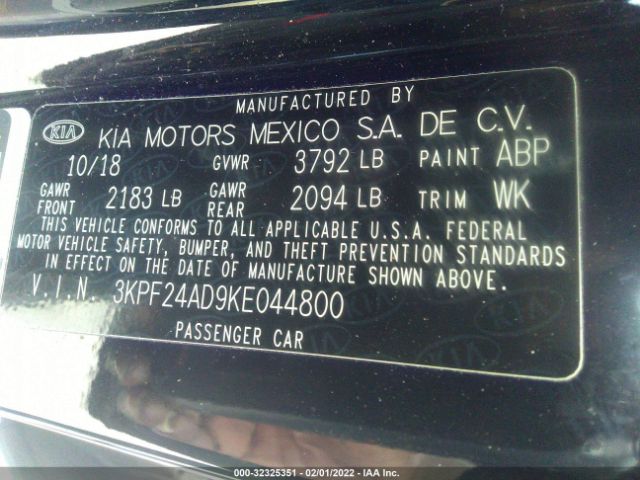 Photo 8 VIN: 3KPF24AD9KE044800 - KIA FORTE 