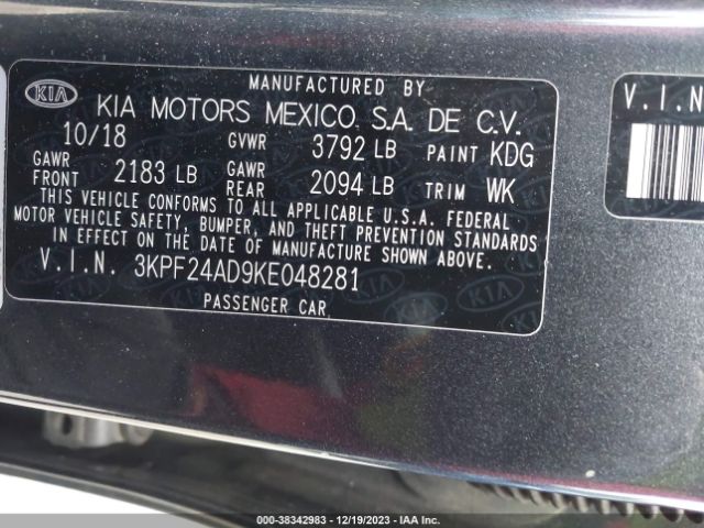 Photo 8 VIN: 3KPF24AD9KE048281 - KIA FORTE 