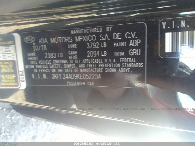 Photo 8 VIN: 3KPF24AD9KE052234 - KIA FORTE 