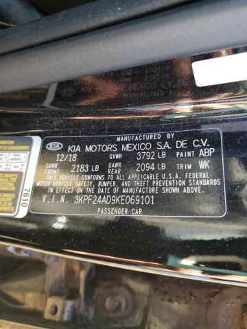 Photo 11 VIN: 3KPF24AD9KE069101 - KIA FORTE FE 