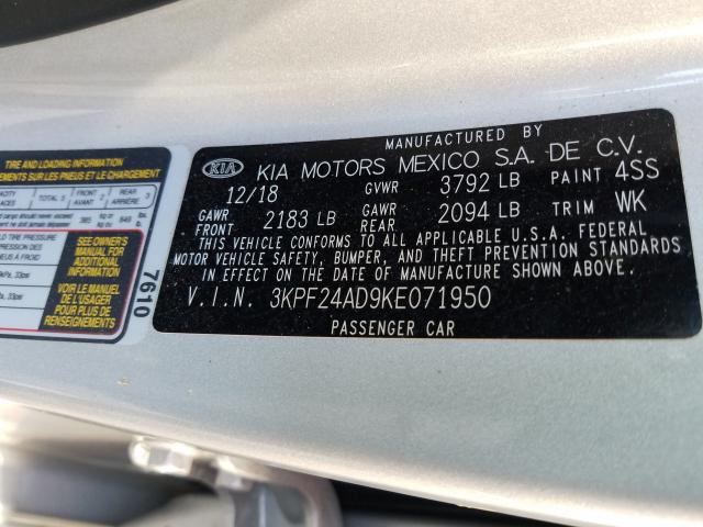 Photo 9 VIN: 3KPF24AD9KE071950 - KIA FORTE FE 