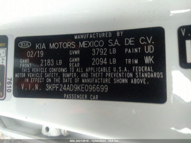 Photo 8 VIN: 3KPF24AD9KE096699 - KIA FORTE 