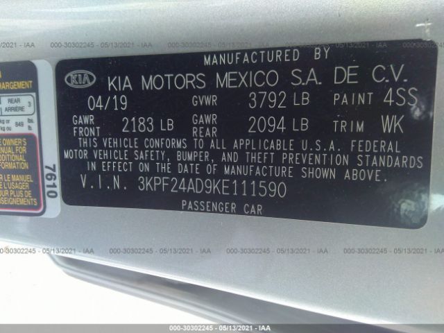 Photo 8 VIN: 3KPF24AD9KE111590 - KIA FORTE 