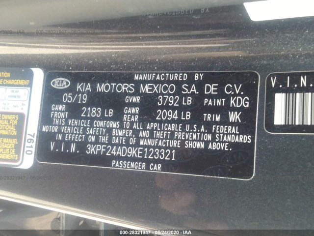 Photo 8 VIN: 3KPF24AD9KE123321 - KIA FORTE 