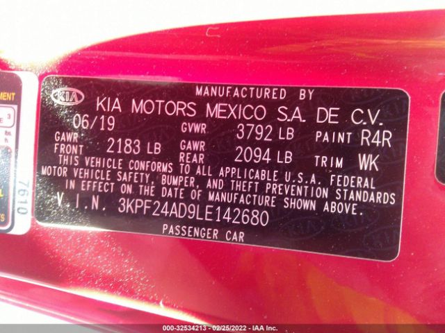 Photo 8 VIN: 3KPF24AD9LE142680 - KIA FORTE 