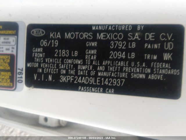 Photo 8 VIN: 3KPF24AD9LE142937 - KIA FORTE 