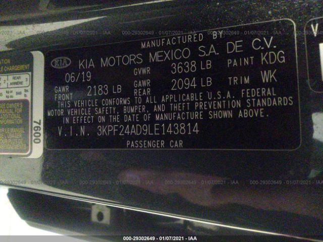 Photo 8 VIN: 3KPF24AD9LE143814 - KIA FORTE 