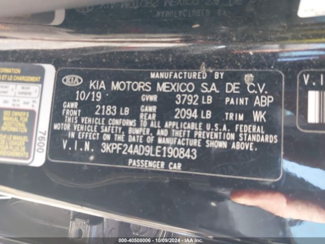 Photo 8 VIN: 3KPF24AD9LE190843 - KIA FORTE 