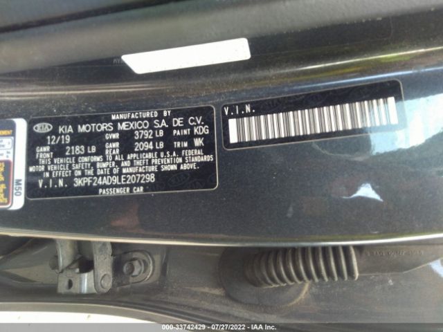 Photo 8 VIN: 3KPF24AD9LE207298 - KIA FORTE 