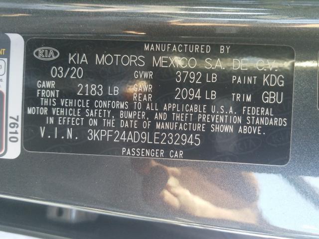 Photo 9 VIN: 3KPF24AD9LE232945 - KIA FORTE FE 