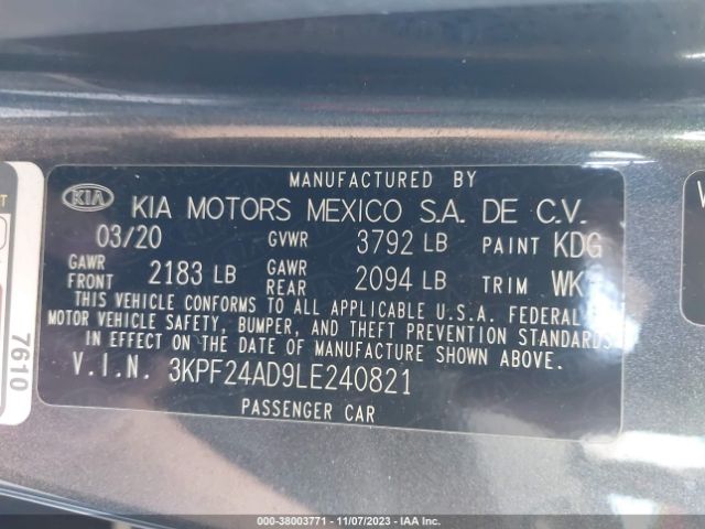 Photo 8 VIN: 3KPF24AD9LE240821 - KIA FORTE 