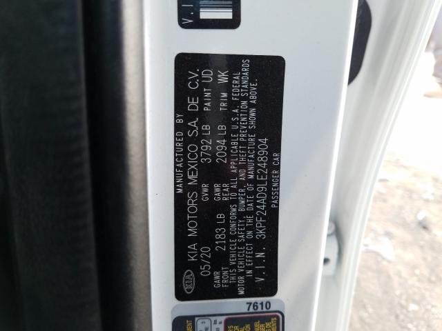 Photo 9 VIN: 3KPF24AD9LE248904 - KIA FORTE FE 