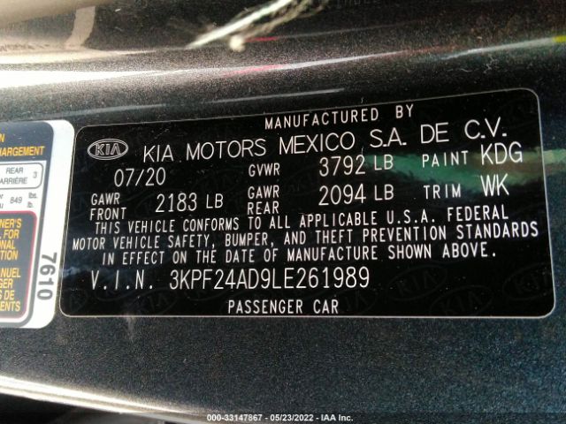 Photo 8 VIN: 3KPF24AD9LE261989 - KIA FORTE 