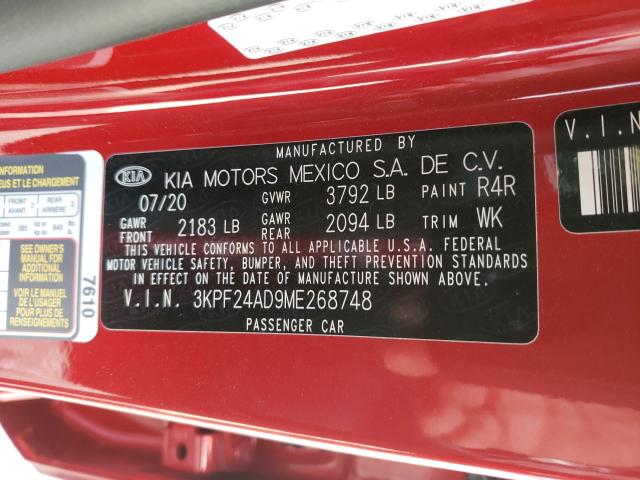 Photo 9 VIN: 3KPF24AD9ME268748 - KIA FORTE FE 