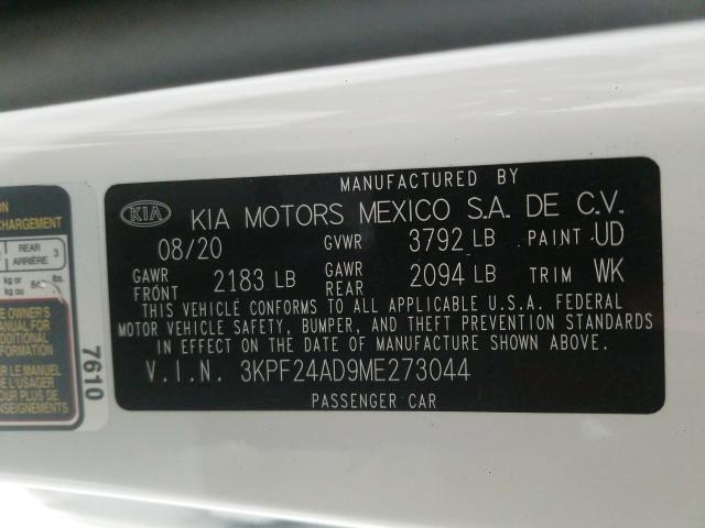 Photo 9 VIN: 3KPF24AD9ME273044 - KIA FORTE FE 