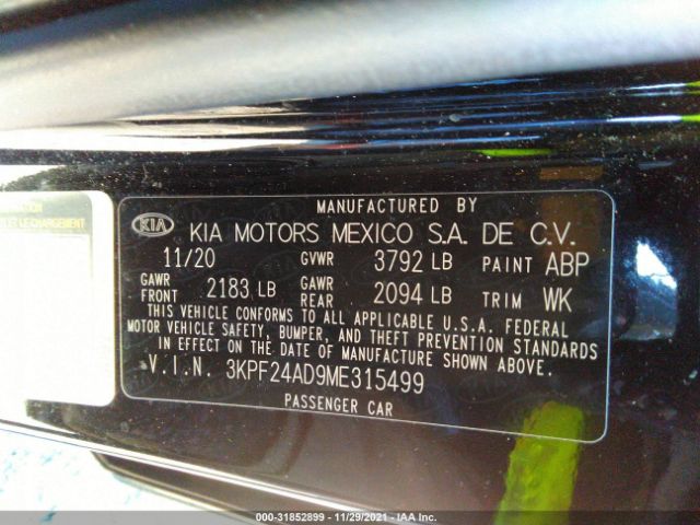 Photo 8 VIN: 3KPF24AD9ME315499 - KIA FORTE 