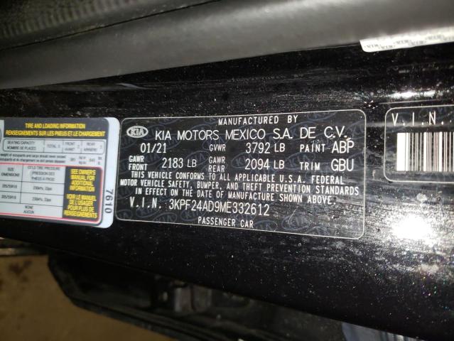 Photo 9 VIN: 3KPF24AD9ME332612 - KIA FORTE FE 