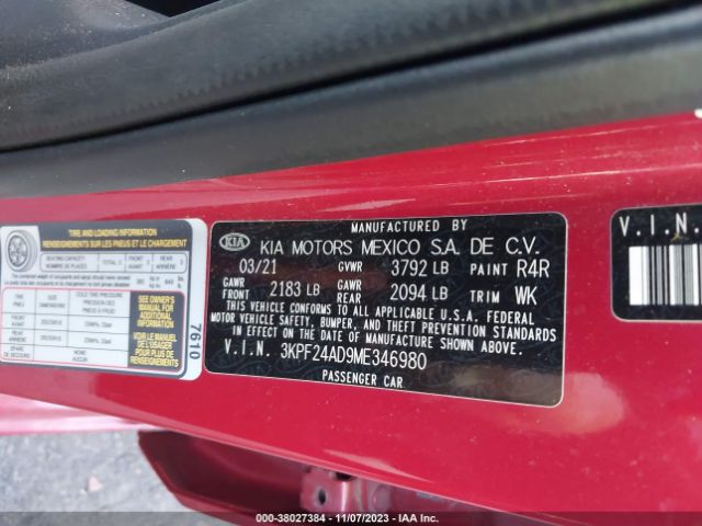 Photo 8 VIN: 3KPF24AD9ME346980 - KIA FORTE 