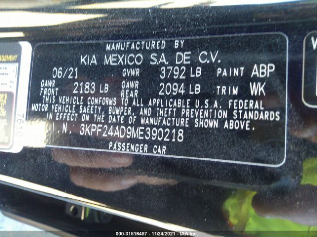 Photo 8 VIN: 3KPF24AD9ME390218 - KIA FORTE 