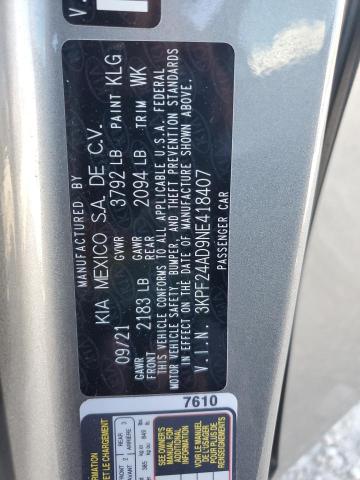 Photo 9 VIN: 3KPF24AD9NE418407 - KIA FORTE FE 