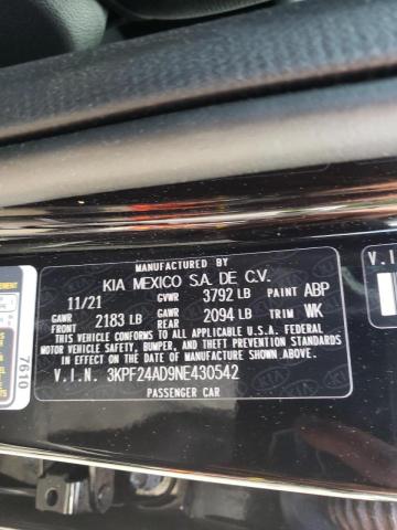 Photo 9 VIN: 3KPF24AD9NE430542 - KIA FORTE FE 