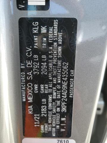 Photo 11 VIN: 3KPF24AD9NE435062 - KIA FORTE FE 