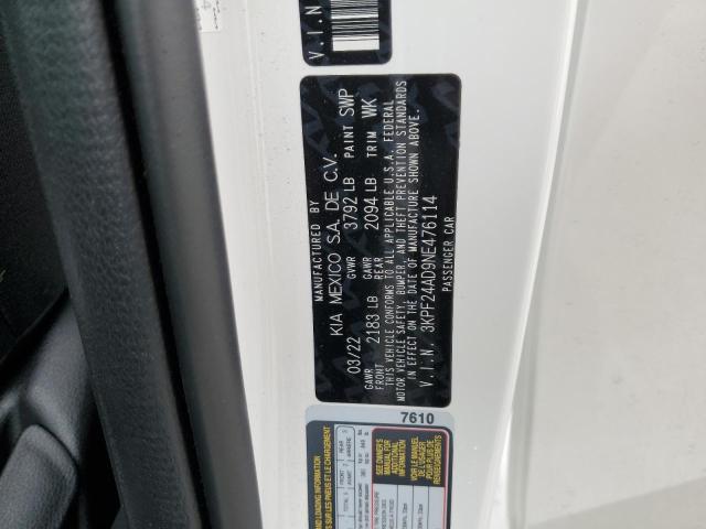 Photo 11 VIN: 3KPF24AD9NE476114 - KIA FORTE FE 