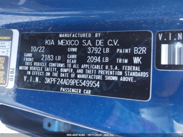 Photo 8 VIN: 3KPF24AD9PE549954 - KIA FORTE 