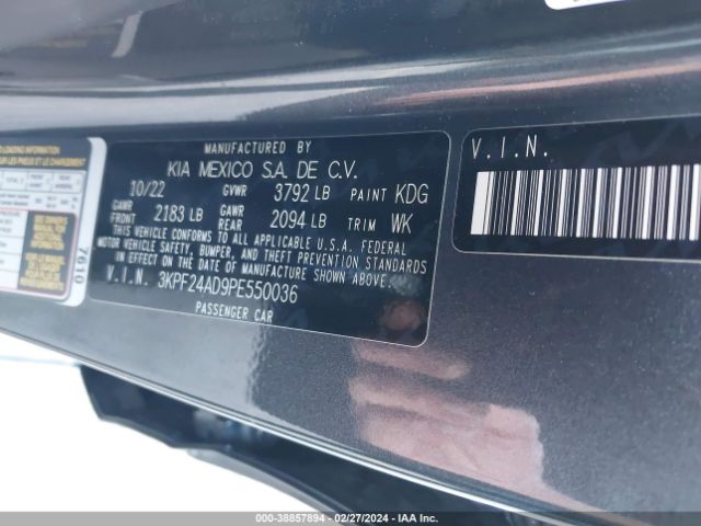 Photo 8 VIN: 3KPF24AD9PE550036 - KIA FORTE 