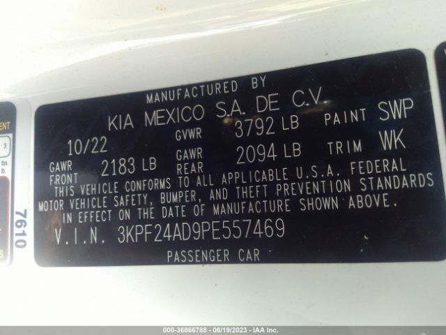 Photo 8 VIN: 3KPF24AD9PE557469 - KIA FORTE 